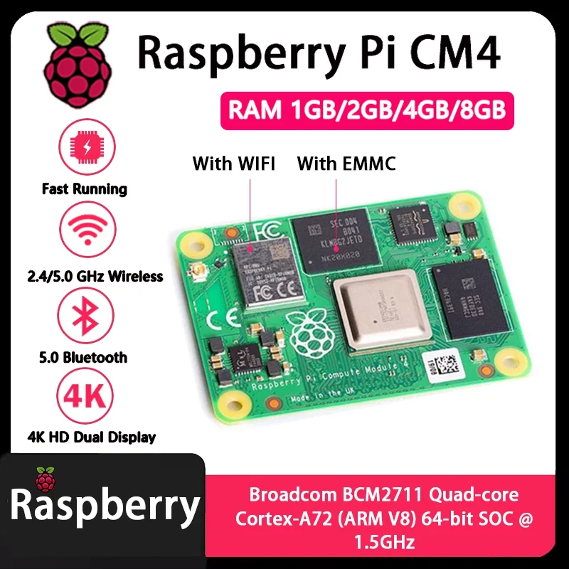 Raspberry Pi CM4 1GB/2GB/4GB/8 - Raspberry Pi Cm4 8Gb Ram 32Gb Emmc Wifi review and price