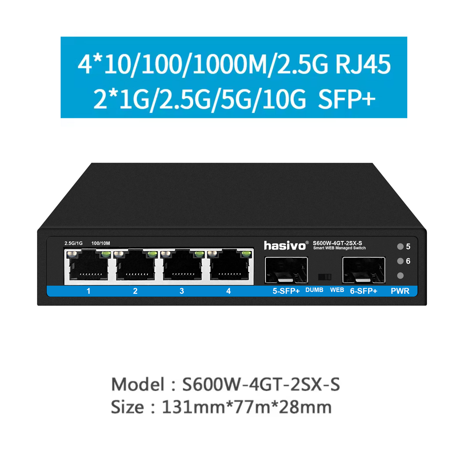 Hasivo 2.5G Network Switch 4/5 - Sfp+ 10G Managed Switch 8 Port review and price